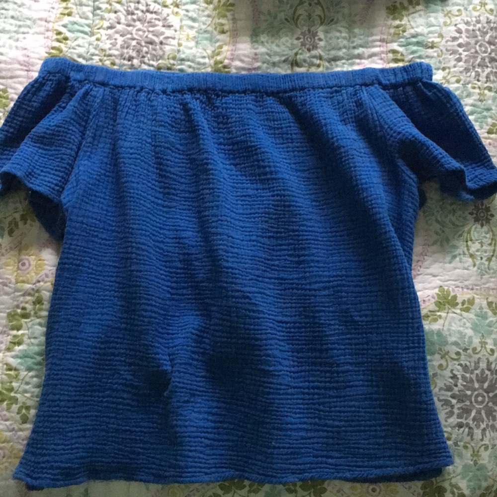 A off the shoulder shirt